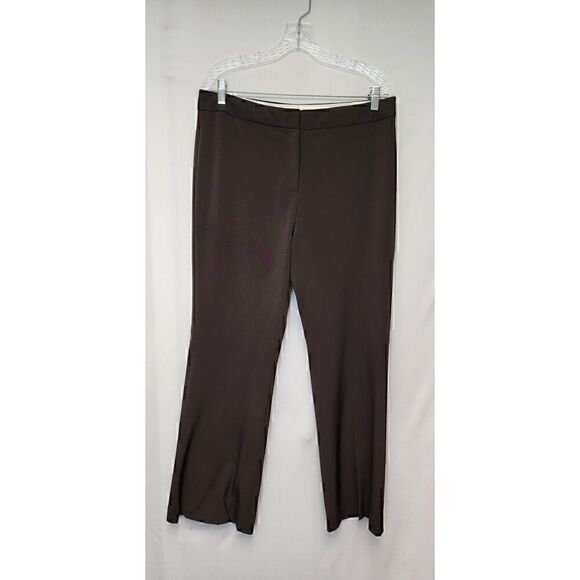 Tahari Wide Leg Business Dress Pants Size 12 Color Brown - Picture 2 of 6